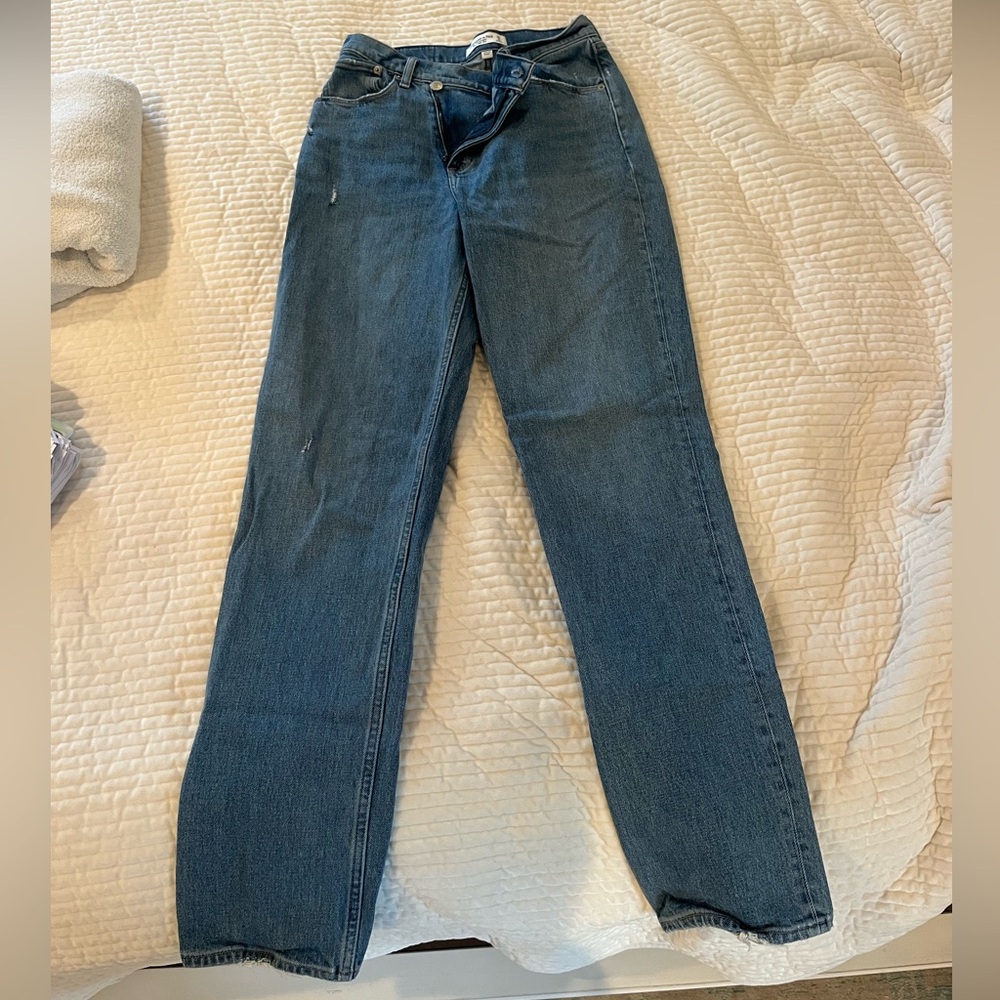 Abercrombie & Fitch Women's 90s straight ultra high rise Blue Jeans